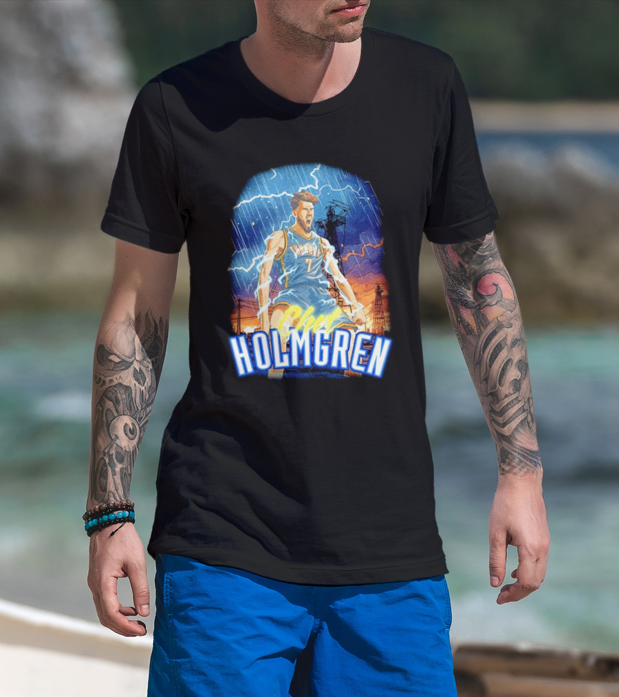 Chet Holmgren Thunder Basketball Storm Oklahoma City T-Shirt