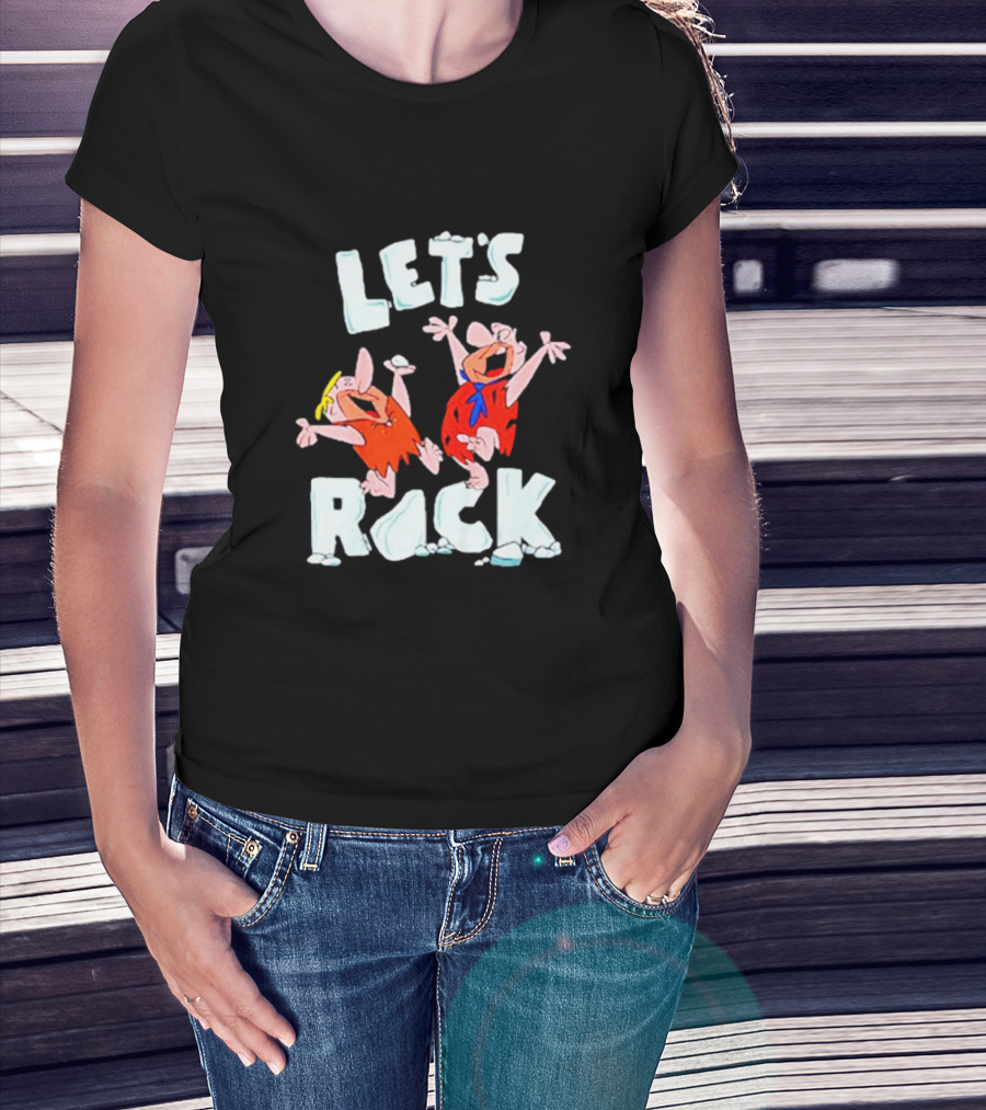 The Flintstones Let's Rock Fred And Barney Dancing T-Shirt