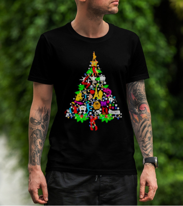 Broadway Musical Icons Christmas Tree T-Shirt