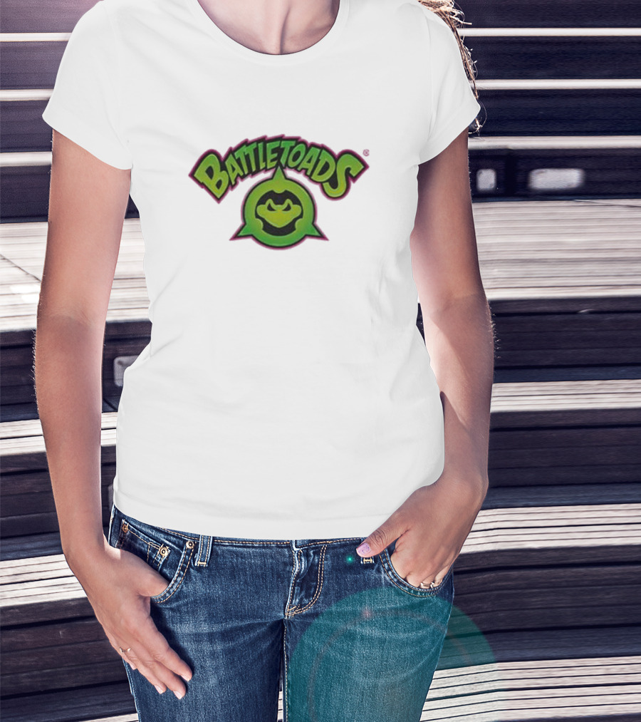 Battletoads Green Logo Frog Emblem T-Shirt