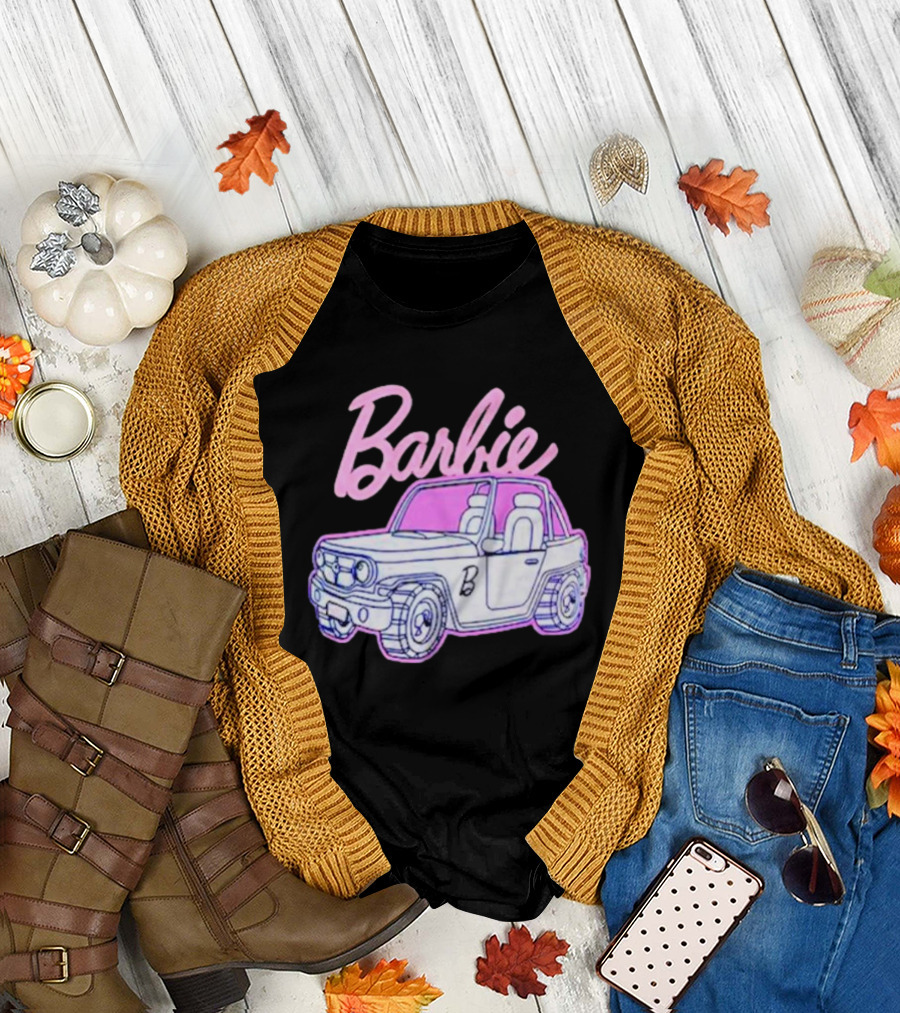 Barbie Beach Cruiser Car with Pink and White T-Shirt