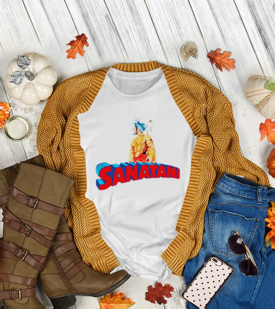 Sanatani Warrior Artwork Featuring Traditional Figure T-Shirt