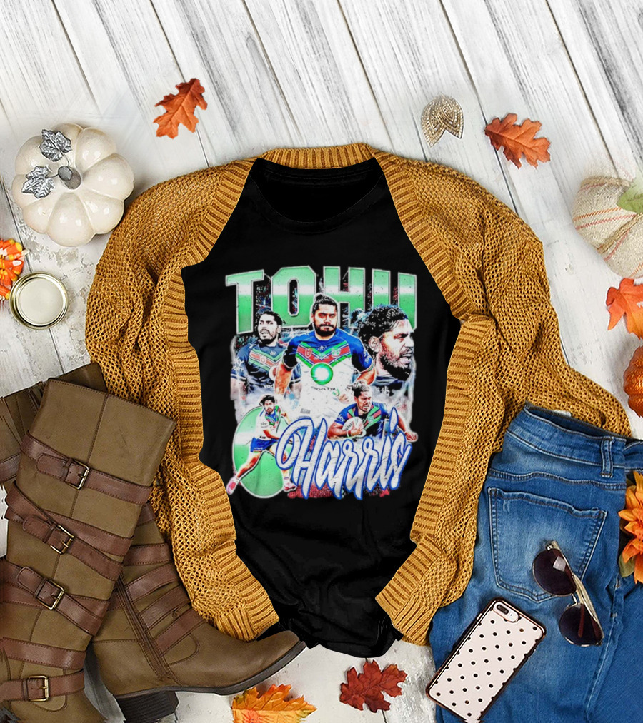 Tohu Harris New Zealand Warriors Rugby Action Collage T-Shirt