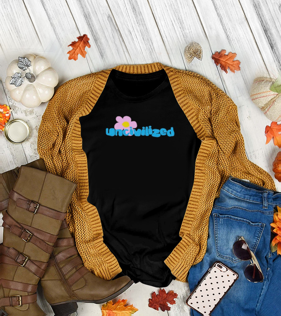 Uncivilized Pink Flower T-Shirt