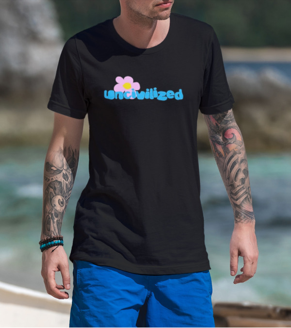Uncivilized Pink Flower T-Shirt