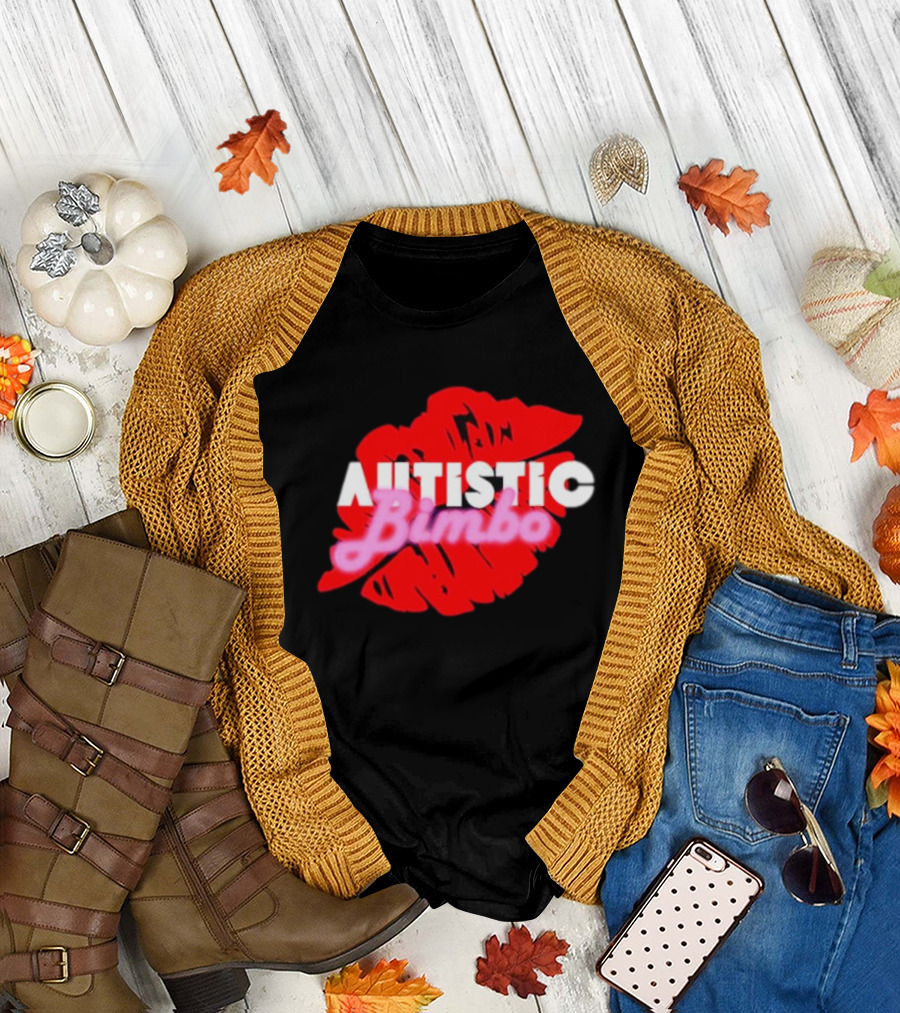 Autistic Bimbo Red Lips T-Shirt