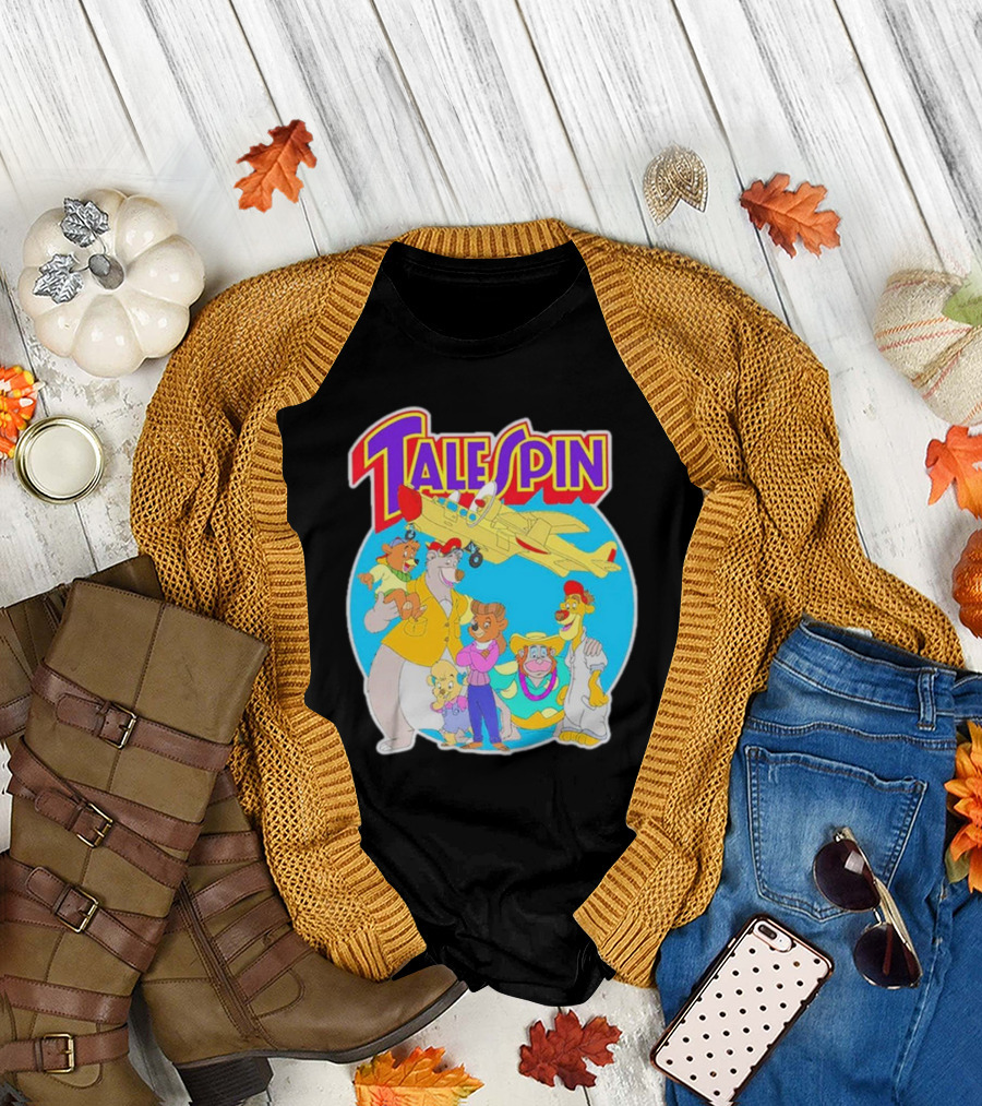 Talespin Disney Baloo Kit Rebecca Louie Airplane Adventure T-Shirt