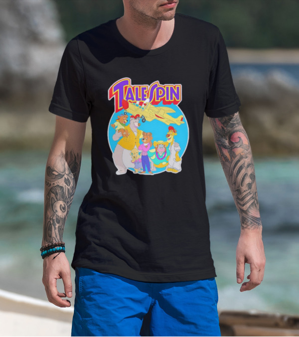 Talespin Disney Baloo Kit Rebecca Louie Airplane Adventure T-Shirt