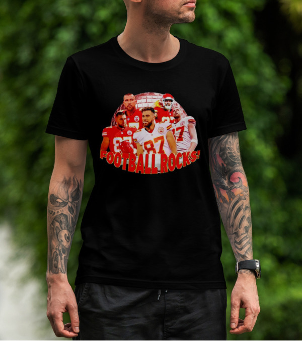 Travis Kelce Football Rocks KC Chiefs 87 T-Shirt
