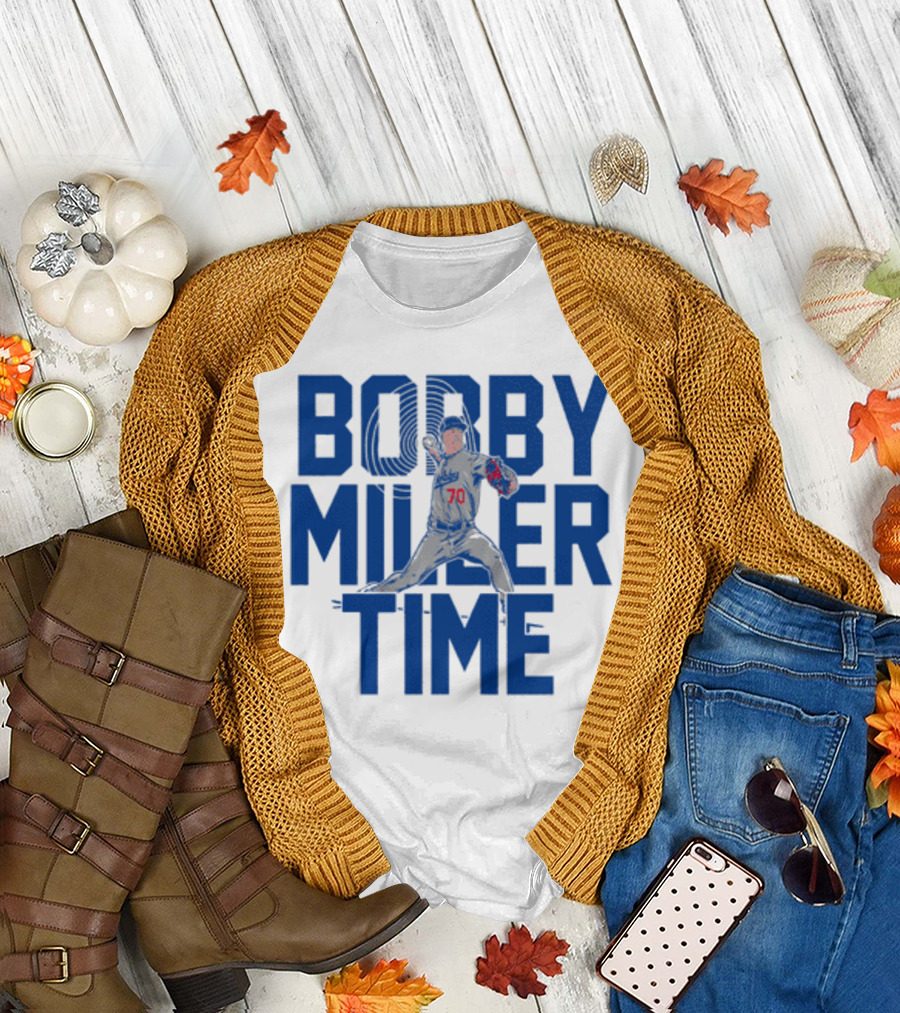 Bobby Miller Time Baseball Player Number 70 Dodgers Pitcher T-Shirt