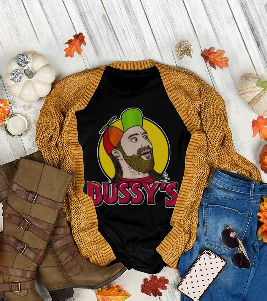 Bunker Branding Leigh Mcnasty Bussy's Retro Cartoon Hat T-Shirt