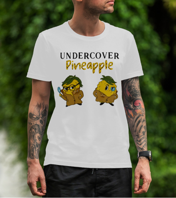 Crime Weekly Podcast Merch Undercover Pineapple Detective Characters Duo T-Shirt