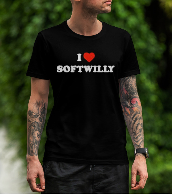 I Love Softwilly Merchandise Icon With Heart T-Shirt