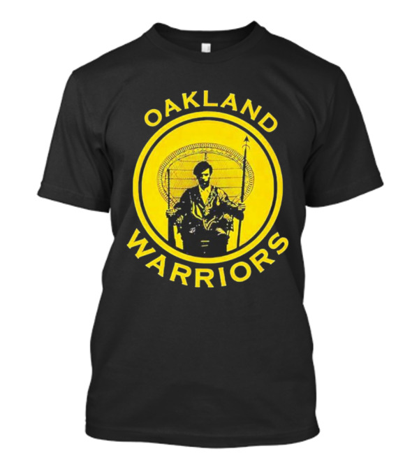 Oakland Warriors Huey Newton Chair Emblem T-Shirt