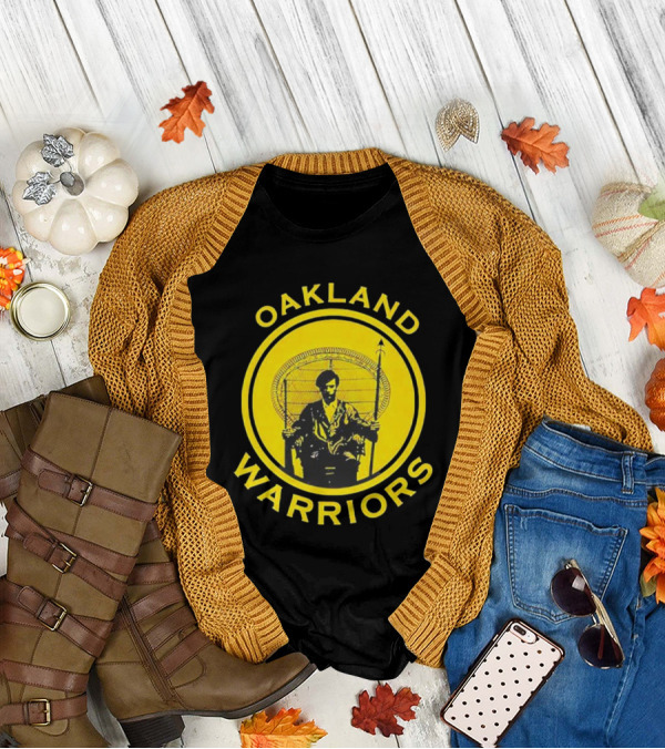 Oakland Warriors Huey Newton Chair Emblem T-Shirt