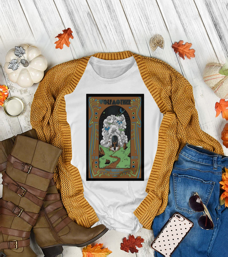 Wolfmother Saint Andrews Hall Detroit November 28 Concert Poster Art with Psychedelic Cloud and Path T-Shirt