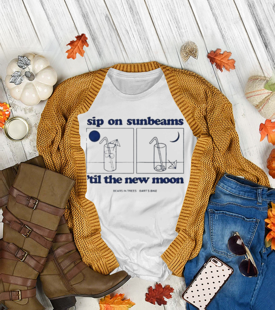 Sip on Sunbeams Bears in Trees Bart's Bike 'Til the New Moon T-Shirt