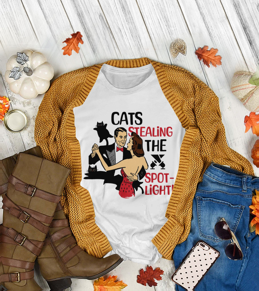 Cats Stealing the Spotlight Dance Scene T-Shirt
