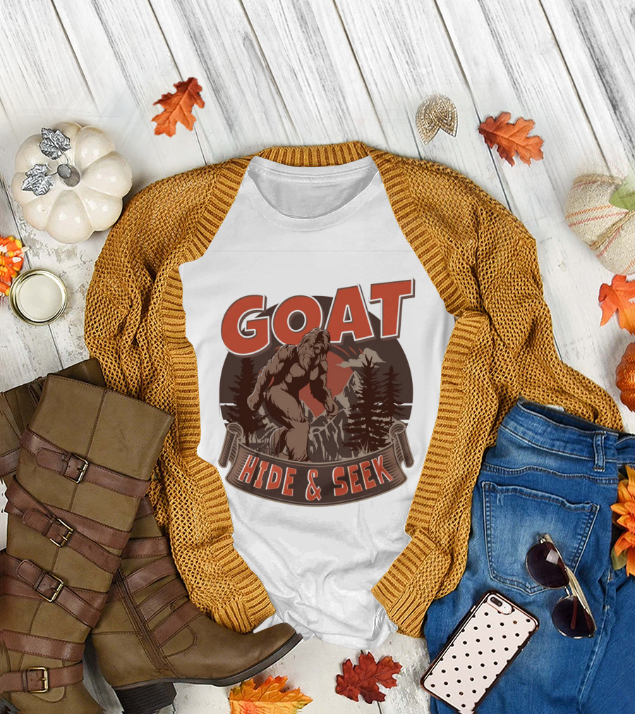 GOAT Bigfoot Hide And Seek Champion In The Forest T-Shirt