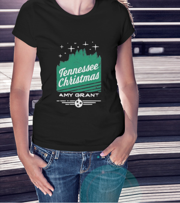 Tennessee Christmas Amy Grant Stars Trees T-Shirt