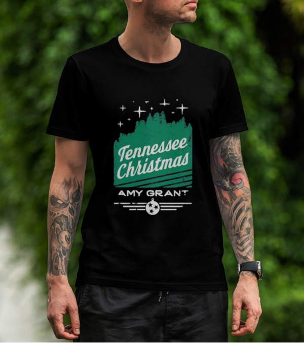Tennessee Christmas Amy Grant Stars Trees T-Shirt