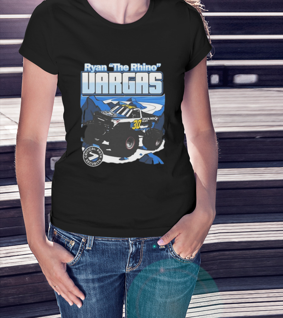 Ryan The Rhino Vargas Critical Path Security Number 30 Monster Truck Adventure T-Shirt