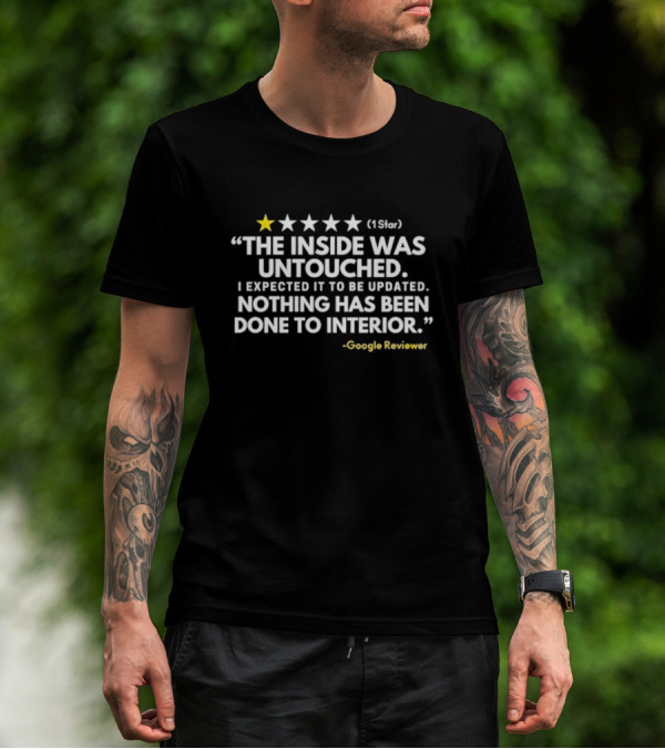 1 Star The Inside Was Untouched Google Reviewer T-Shirt