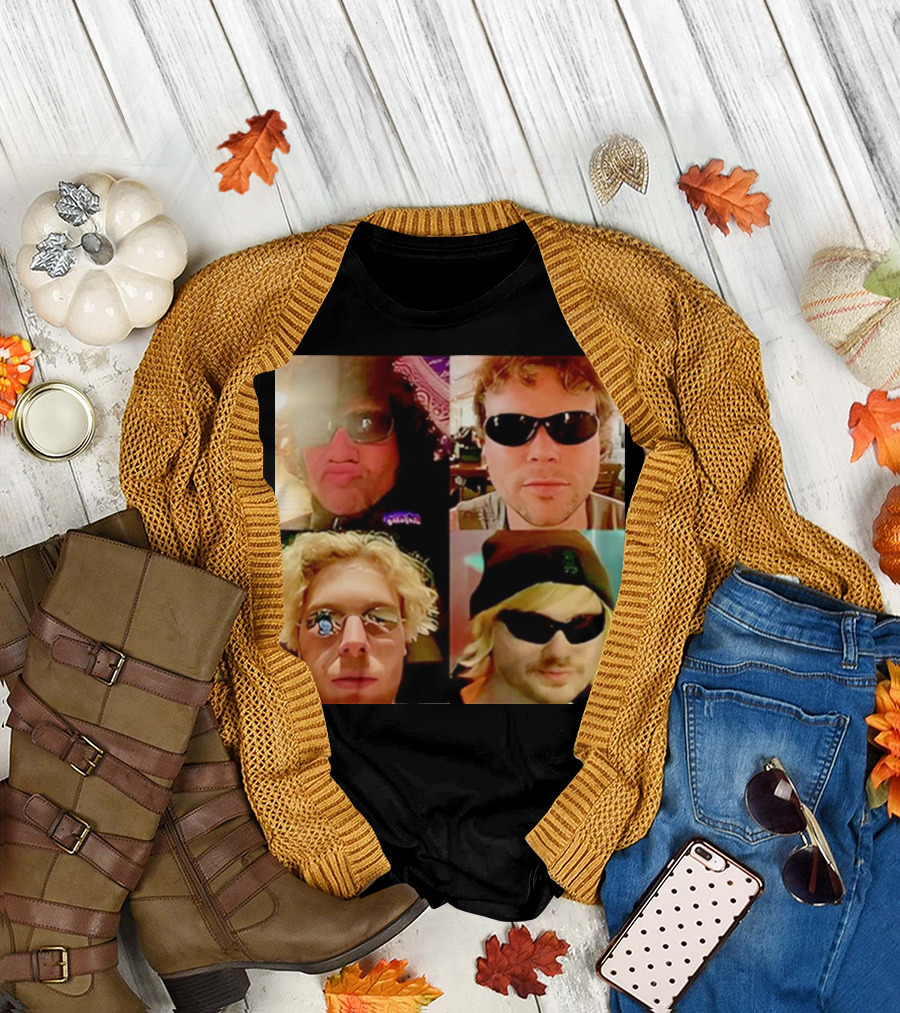 5 Seconds of Summer Sunglasses Group Collage T-Shirt