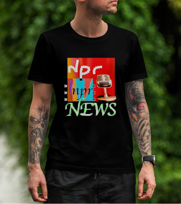 Npr Tiktok Npr News Microphone T-Shirt