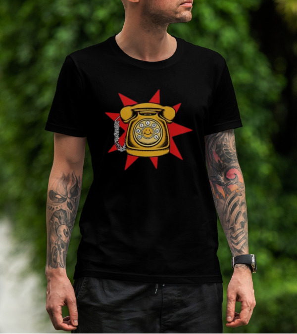 Wallows Vintage Phone Icon With Red Starburst Graphic Raglan T-Shirt