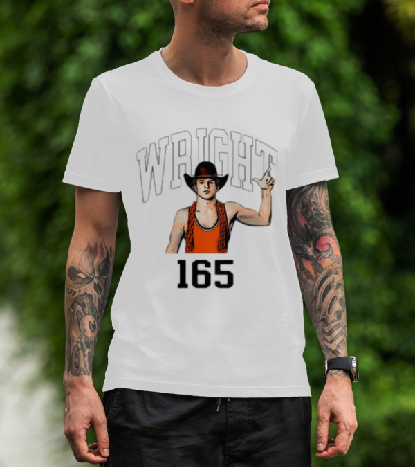 Wright 165 Cowboy Wrestler T-Shirt