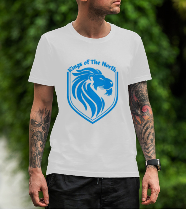 Detroit Lions Blue Crest Kings Of The North T-Shirt