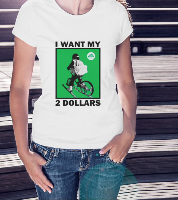 I Want My 2 Dollars Johnny Gasparini Ski Bike T-Shirt