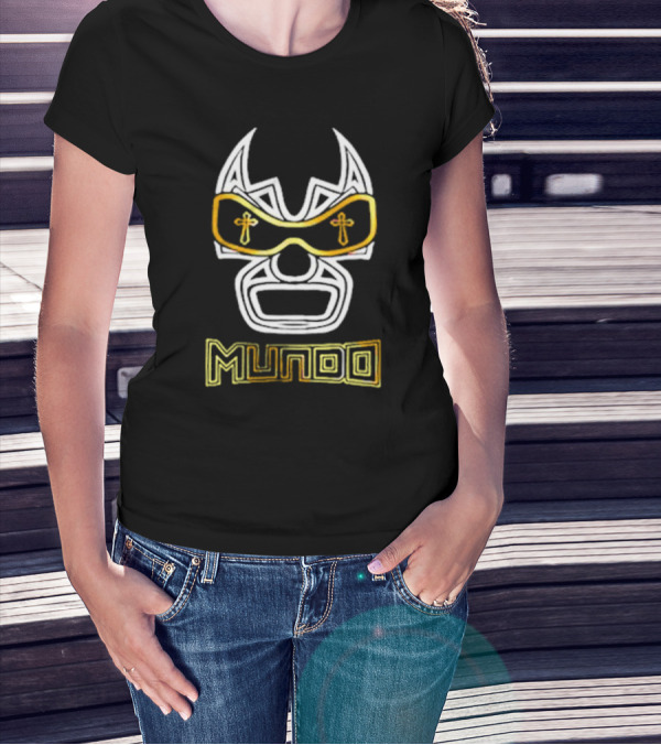 Lucha Underground Mundo Mask Iconic Cross T-Shirt