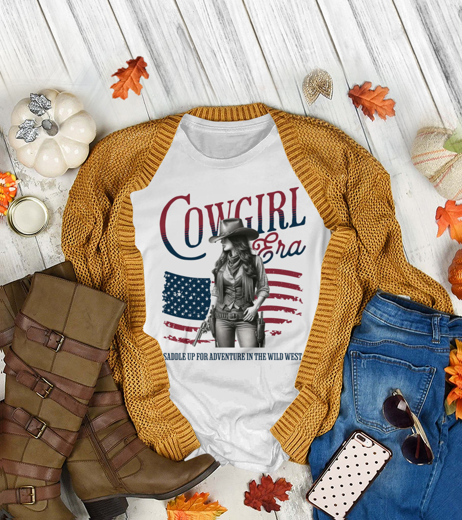 Cowgirl Era Saddle Up for Adventure in the Wild West T-Shirt