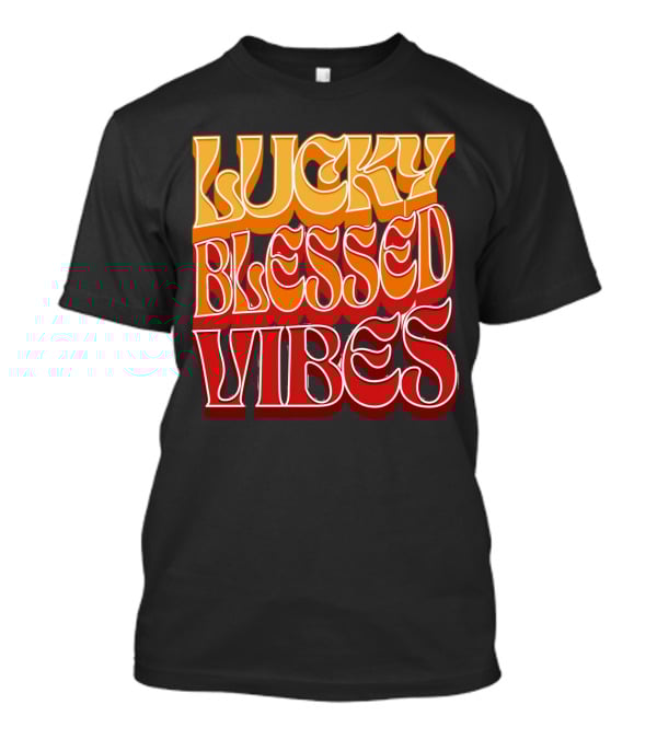 Lucky Blessed Vibes Retro T-Shirt