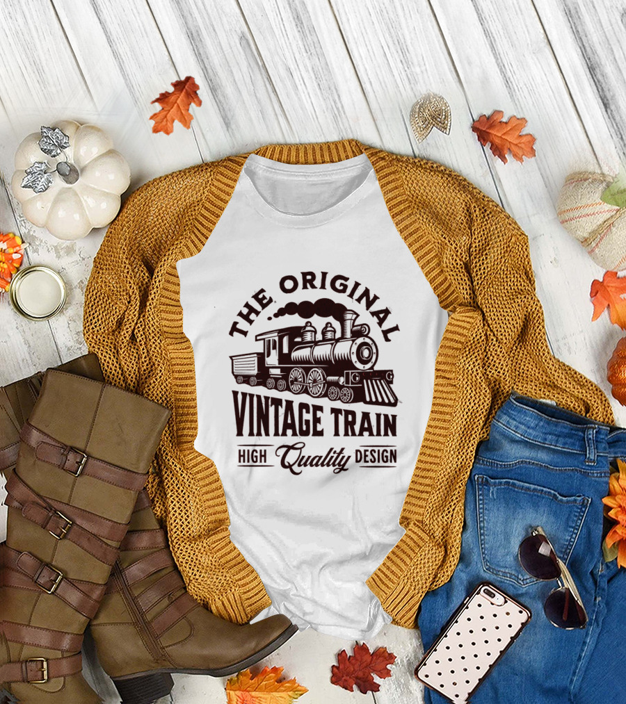 The Original Vintage Train High Quality T-Shirt