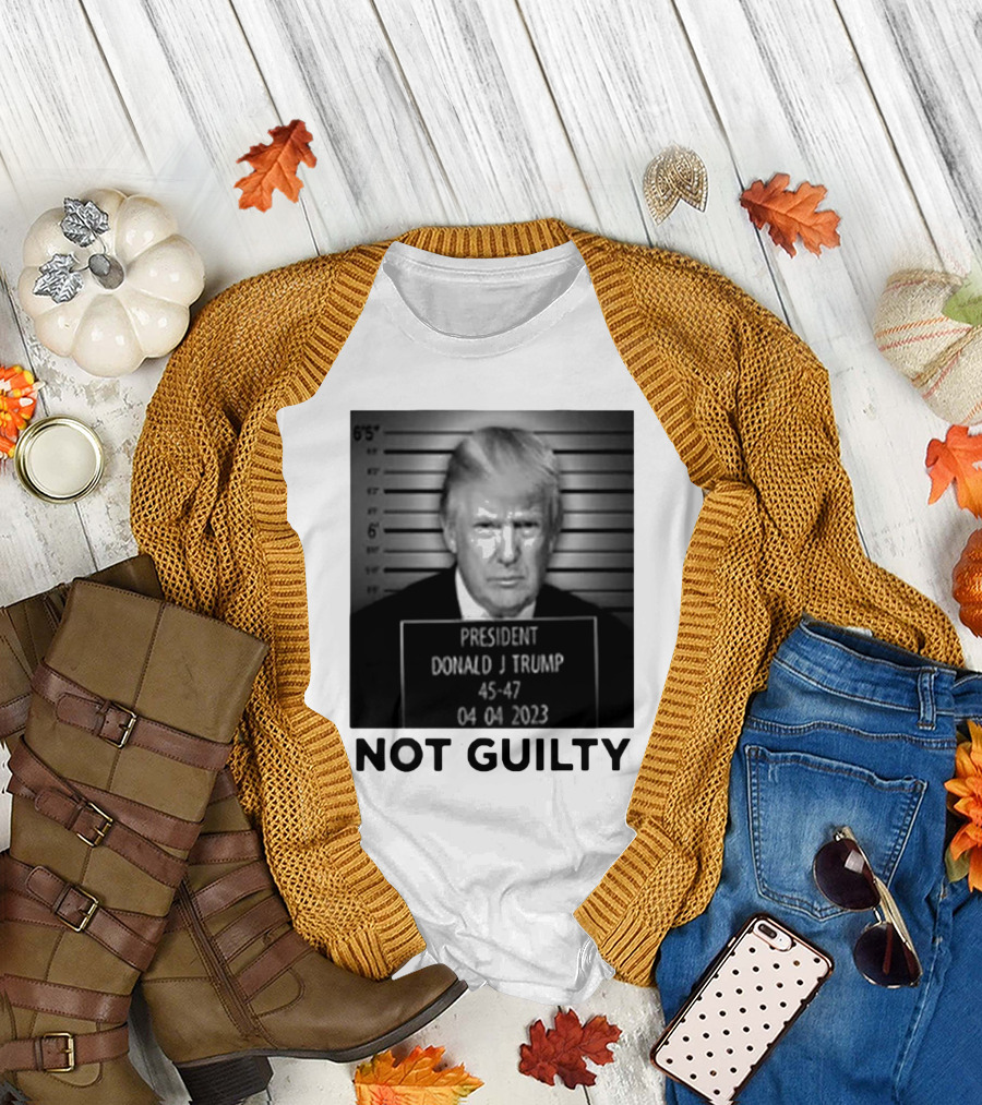 Randy Quaid President Donald J Trump Mugshot Not Guilty T-Shirt