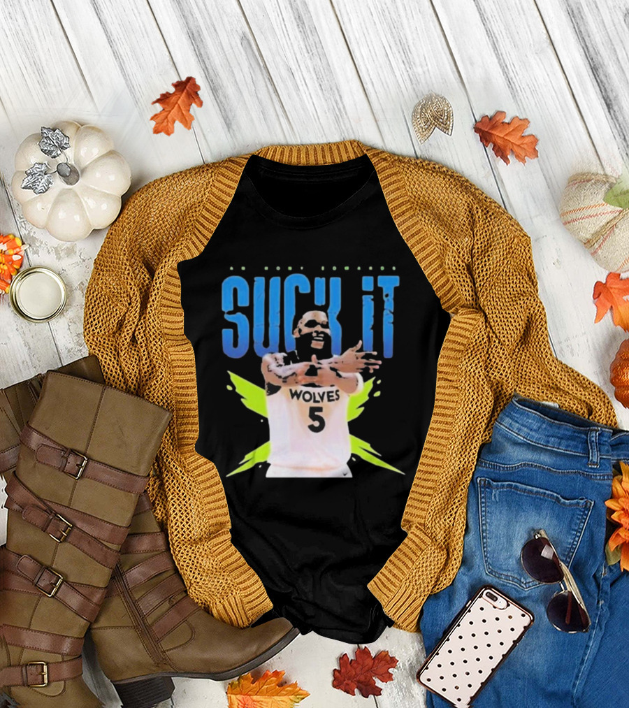 Anthony Edwards Wolves Basketball Suck It T-Shirt