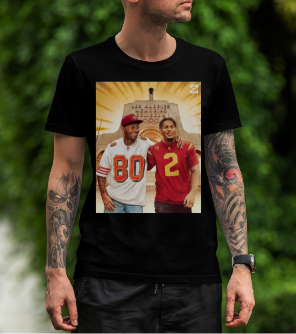 Gridiron Los Angeles Memorial Coliseum Football Legacy 80 2 T-Shirt