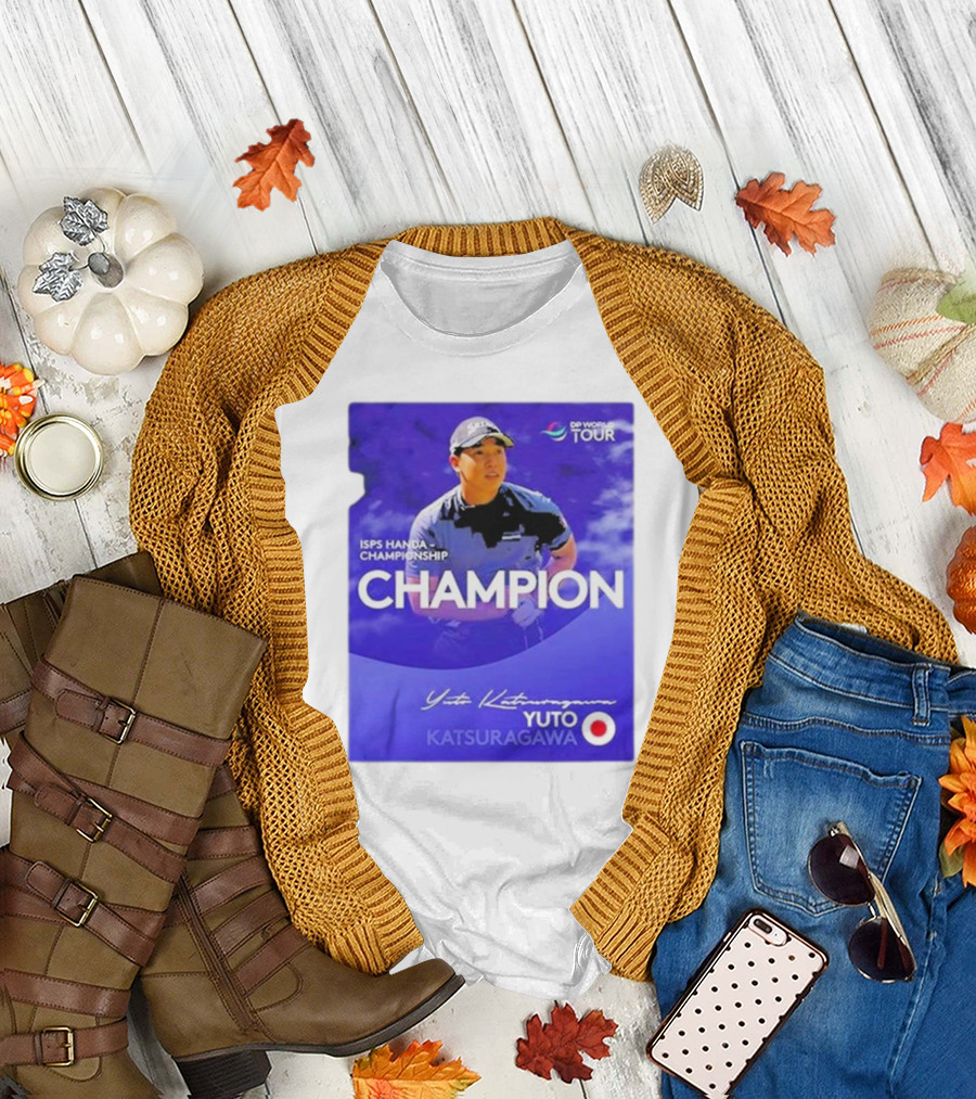 ISPS Handa Championship Champion Yuto Katsuragawa DP World Tour T-Shirt