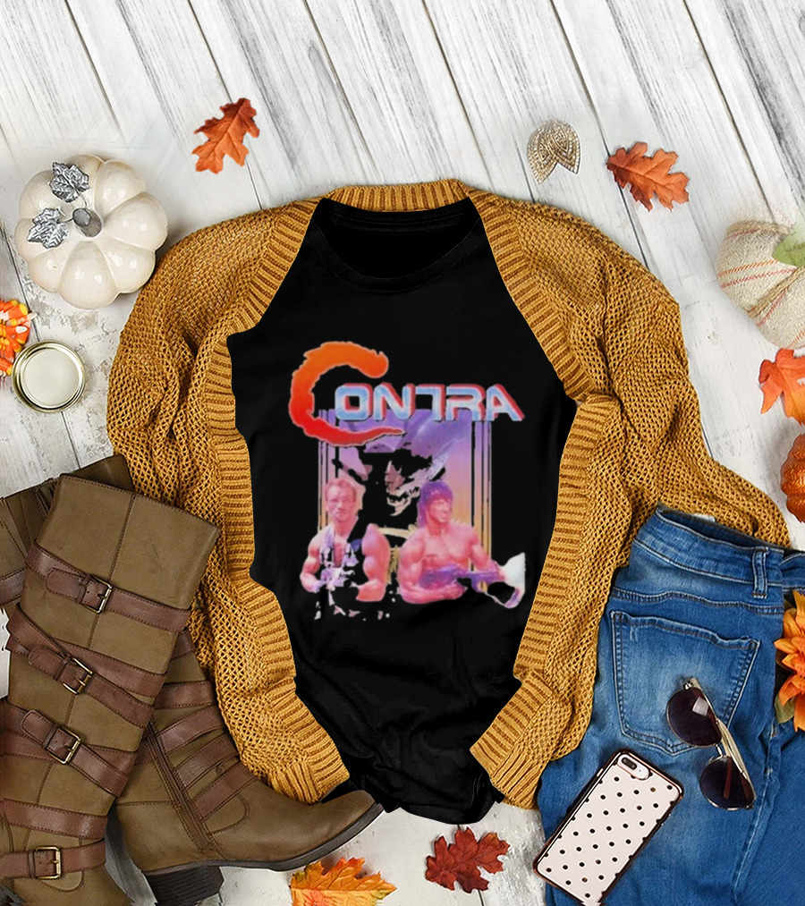 Contra Game Rambo The Terminator Fan Retro Gaming Iconic Duo T-Shirt