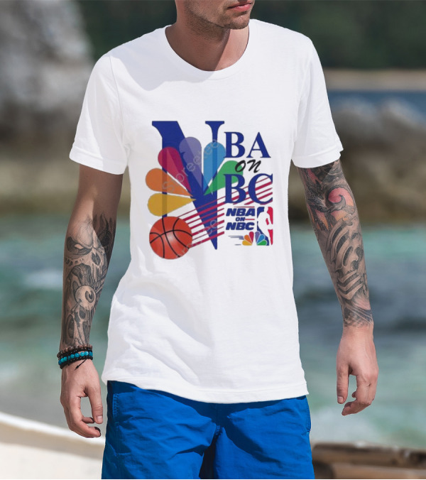 NBA On NBC Vintage Logo J. Kyle Mann Basketball T-Shirt