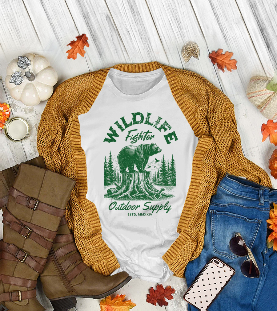 WILDLIFE FIGHTER OUTDOOR SUPPLY ESTD. MMXXIV T-Shirt