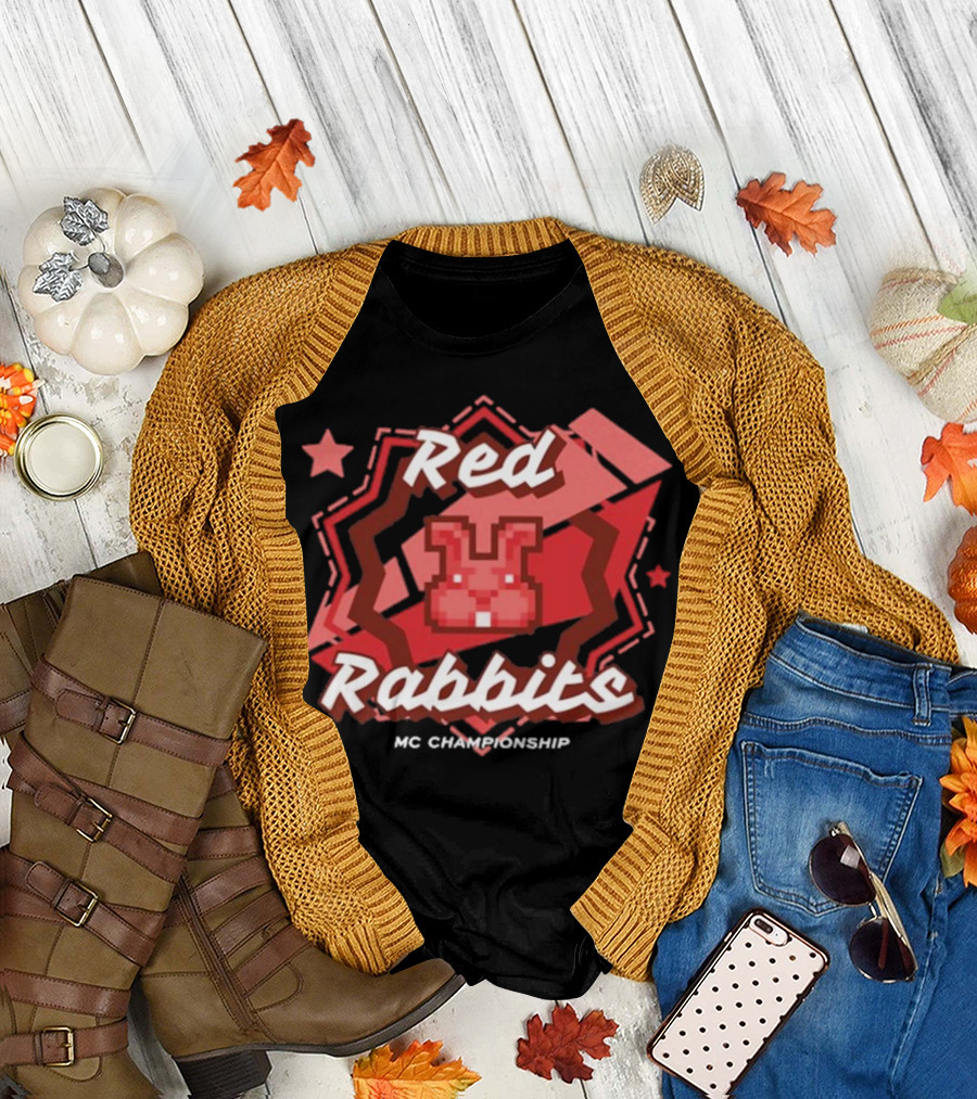 MC Championship Red Rabbits Star Pixel T-Shirt
