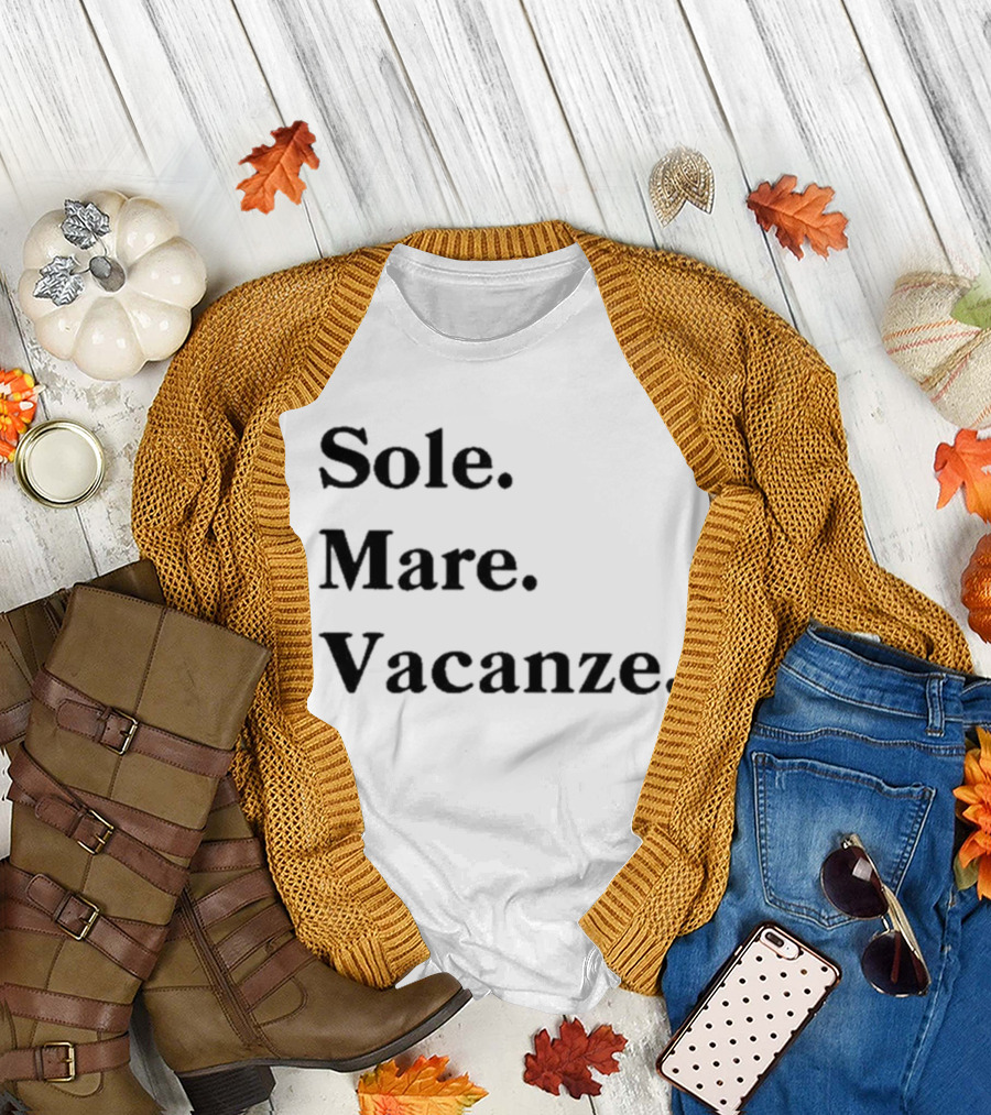 Sole Mare Vacanze Italian Beach Holiday T-Shirt