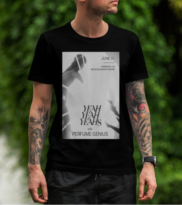 Yeah Yeah Yeahs With Perfume Genius June 05 Red Rocks Amphitheatre Morrison CO T-Shirt