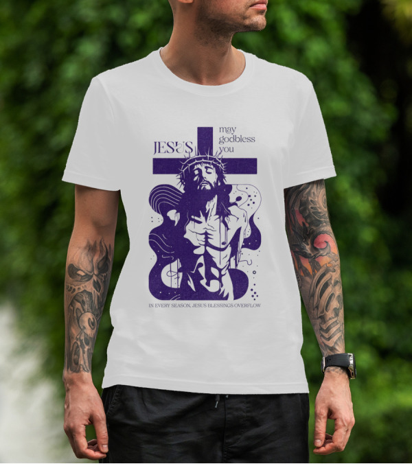 Jesus Vintage May God Bless You In Every Season Jesus Blessings Overflow T-Shirt