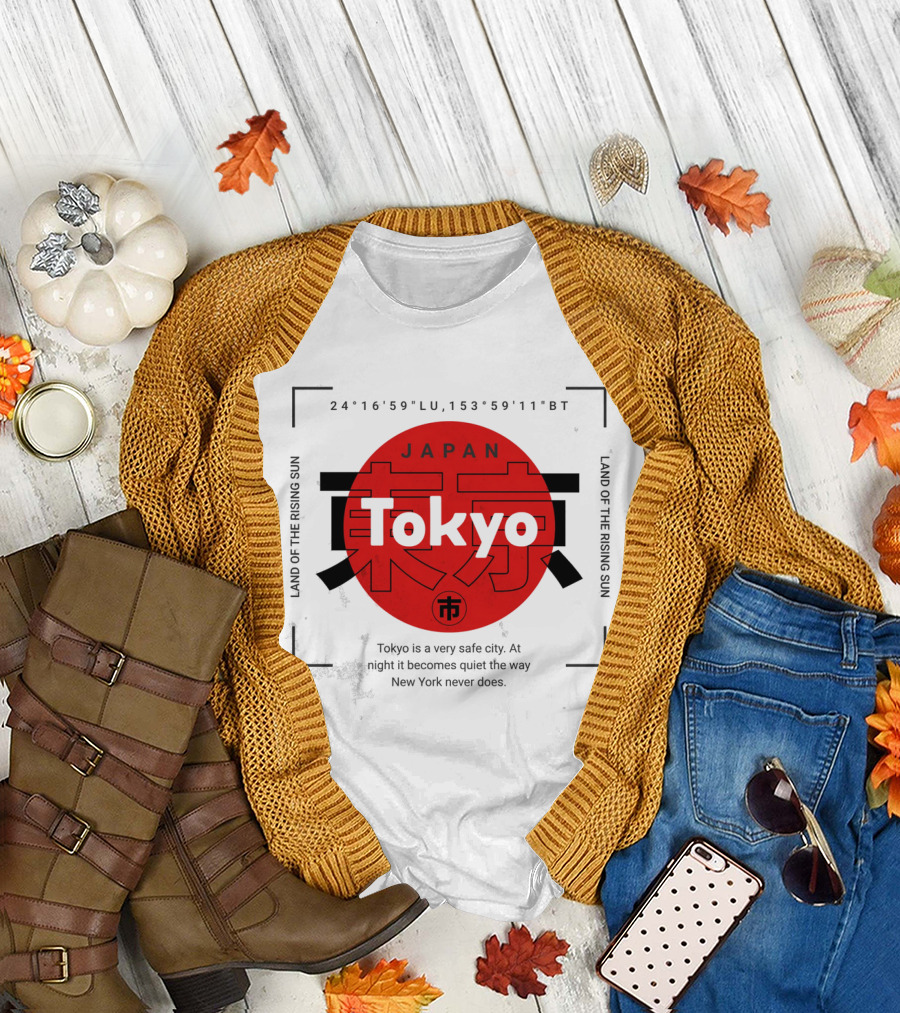 Tokyo Japan Land of the Rising Sun Safe City Quiet Night T-Shirt