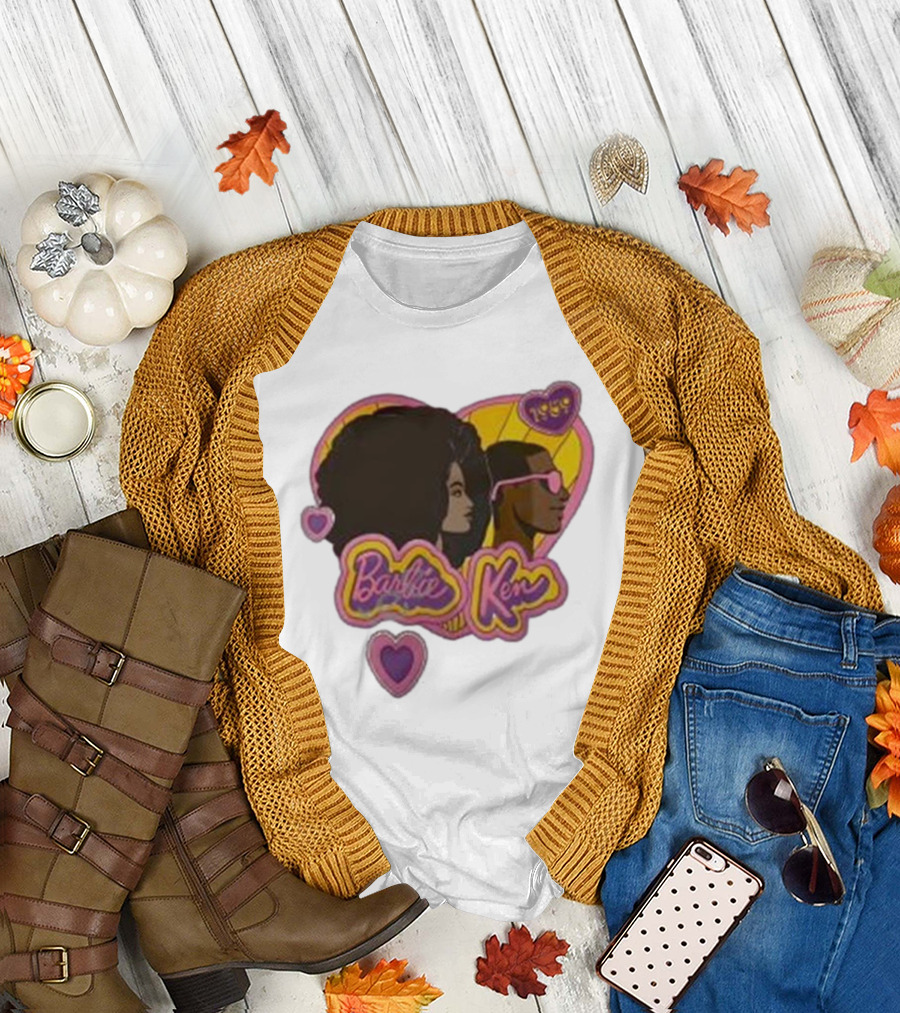 Barbie Ken 1959 New Movie Retro Heart Icons T-Shirt